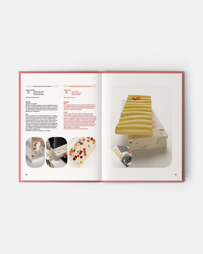 MÁS book by Mario Masiá. Artisan toppings and marble decoration for the ice cream