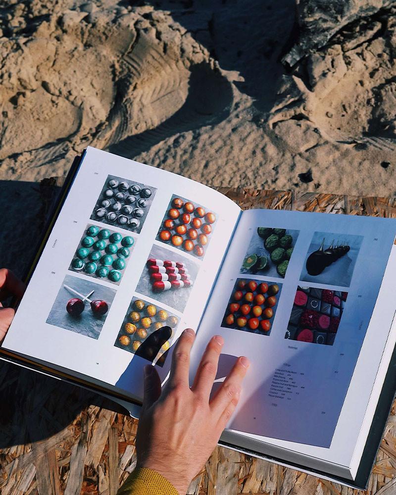 Pralinarium book by Andrey Dubovik. It is a handbook on praline design with augmented reality tutorials