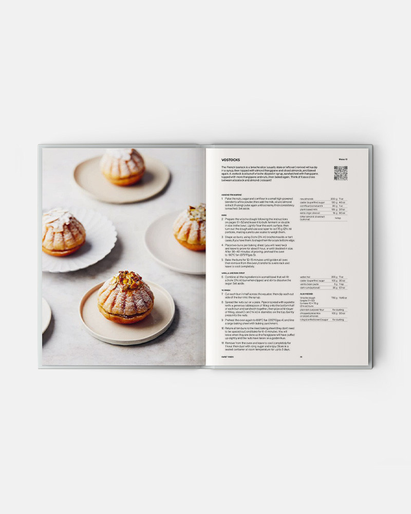 A New Way to Bake book. Re-imagined Recipes for Plant-based Cakes, Bakes and Desserts. Vegan book by pastry chef Philip Khoury