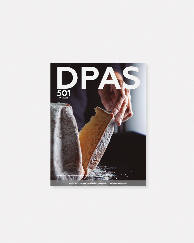 Revista Dulcypas 501. Mejor revista de alta pastelería. Recetas de pastelería. Panettone, turrón, roscón, panes y masas.