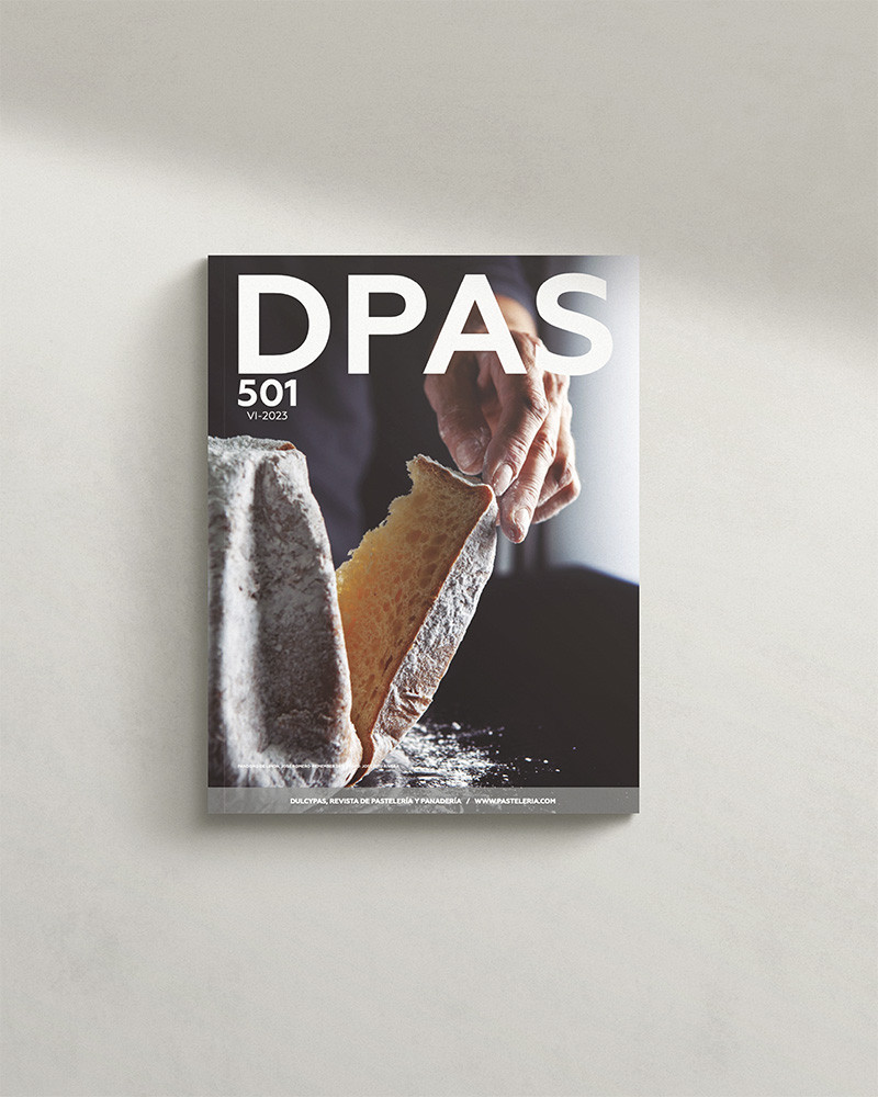 Revista Dulcypas 501. Mejor revista de alta pastelería. Recetas de pastelería. Panettone, turrón, roscón, panes y masas.